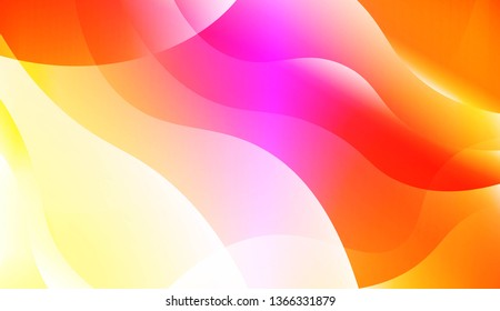 Blurred Decorative Design In Abstract Style With Wave, Curve Lines. For Design, Presentation, Business. Vector Illustration with Color Gradient