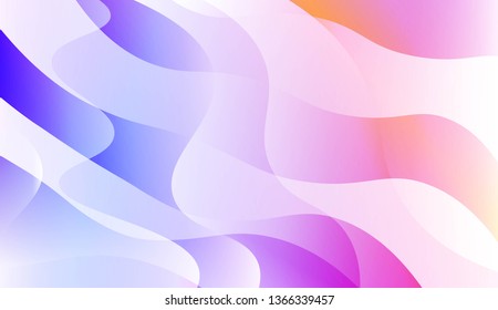 Blurred Decorative Design In Abstract Style With Wave, Curve Lines. For Design, Presentation, Business. Vector Illustration with Color Gradient
