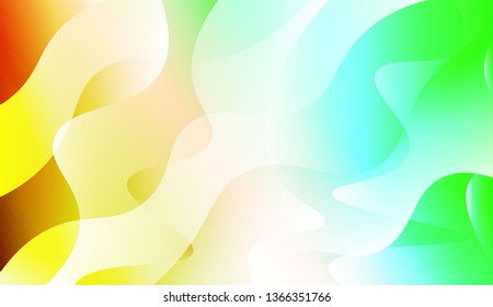 Blurred Decorative Design In Abstract Style With Wave, Curve Lines. For Elegant Pattern Cover Book. Vector Illustration with Color Gradient