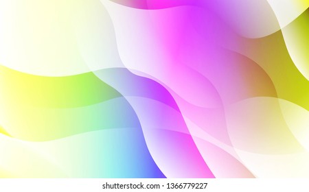 Blurred Decorative Design In Abstract Style With Wave, Curve Lines. For Design, Presentation, Business. Vector Illustration with Color Gradient