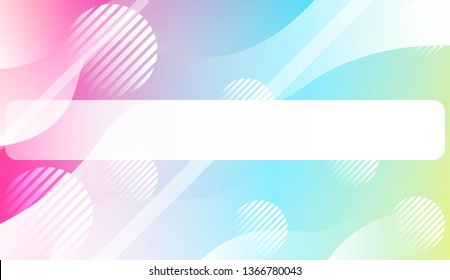 Blurred Decorative Design In Abstract Style With Wave, Curve Lines, Circle, Space for Text. Fluid shapes composition. For Design Flyer, Banner, Landing Page. Vector Illustration.