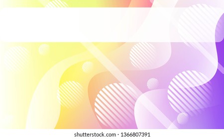 Blurred Decorative Design In Abstract Style With Wave, Curve Lines, Circle, Space for Text. Fluid shapes composition. For Design Flyer, Banner, Landing Page. Vector Illustration.