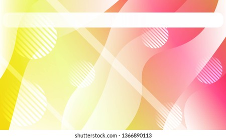 Blurred Decorative Design In Abstract Style With Wave, Curve Lines, Circle, Space for Text. Fluid shapes composition. For Design Flyer, Banner, Landing Page. Vector Illustration.
