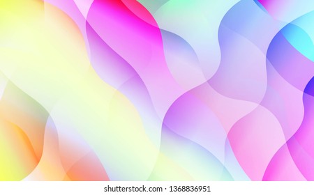 Blurred Decorative Design In Abstract Style With Wave, Curve Lines. Blur Pastel Color Smoke gradient Background. For Your Graphic Wallpaper, Cover Book, Banner. Vector Illustration