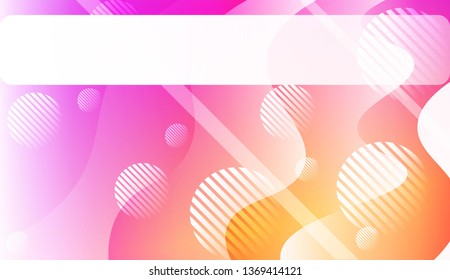 Blurred Decorative Design In Abstract Style With Wave, Curve Lines, Circle, Space for Text. Fluid shapes composition. For Design Flyer, Banner, Landing Page. Vector Illustration.
