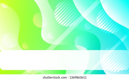 Blurred Decorative Design In Abstract Style With Wave, Curve Lines, Circle, Space for Text. Fluid shapes composition. For Design Flyer, Banner, Landing Page. Vector Illustration.