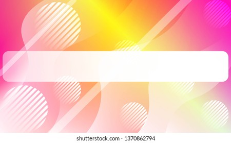 Blurred Decorative Design In Abstract Style With Wave, Curve Lines, Circle, Space for Text. Fluid shapes composition. For Design Flyer, Banner, Landing Page. Vector Illustration.