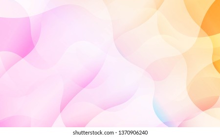 Blurred Decorative Design In Abstract Style With Wave, Curve Lines. Blur Pastel Color Smoke gradient Background. For Your Graphic Wallpaper, Cover Book, Banner. Vector Illustration