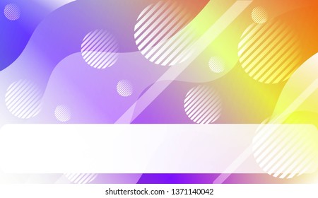 Blurred Decorative Design In Abstract Style With Wave, Curve Lines, Circle, Space for Text. Fluid shapes composition. For Design Flyer, Banner, Landing Page. Vector Illustration.