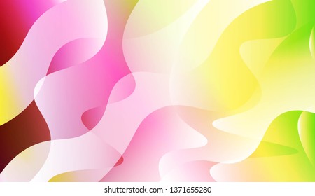 Blurred Decorative Design In Abstract Style With Wave, Curve Lines. For Elegant Pattern Cover Book. Vector Illustration with Color Gradient