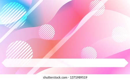 Blurred Decorative Design In Abstract Style With Wave, Curve Lines, Circle, Space for Text. Fluid shapes composition. For Design Flyer, Banner, Landing Page. Vector Illustration with Color Gradient