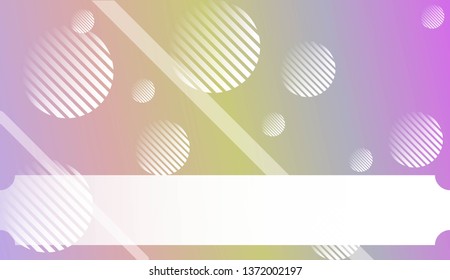 Blurred Decorative Design In Abstract Style With , Curve Lines, Circle, Space for Text. For Futuristic Ad, Booklets. Vector Illustration with Color Gradient
