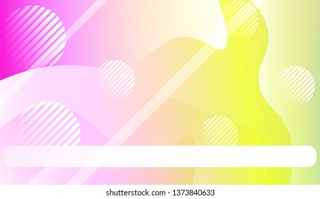 Blurred Decorative Design In Abstract Style With Wave, Curve Lines, Circle, Space for Text. Fluid shapes composition. For Design Flyer, Banner, Landing Page. Vector Illustration.