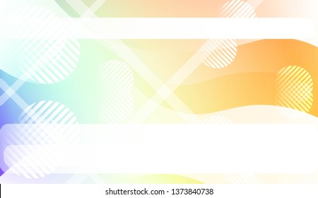 Blurred Decorative Design In Abstract Style With Wave, Curve Lines, Circle, Space for Text. Fluid shapes composition. For Design Flyer, Banner, Landing Page. Vector Illustration.