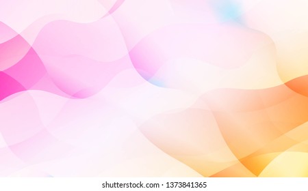 Blurred Decorative Design In Abstract Style With Wave, Curve Lines. Blur Pastel Color Smoke gradient Background. For Your Graphic Wallpaper, Cover Book, Banner. Vector Illustration