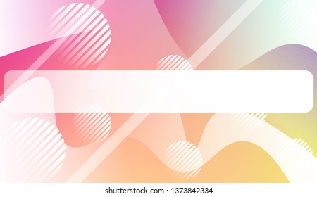 Blurred Decorative Design In Abstract Style With Wave, Curve Lines, Circle, Space for Text. Fluid shapes composition. For Design Flyer, Banner, Landing Page. Vector Illustration.