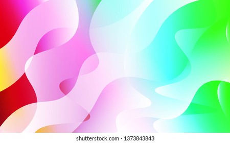 Blurred Decorative Design In Abstract Style With Wave, Curve Lines. For Elegant Pattern Cover Book. Vector Illustration with Color Gradient