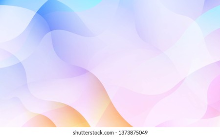 Blurred Decorative Design In Abstract Style With Wave, Curve Lines. Blur Pastel Color Smoke gradient Background. For Your Graphic Wallpaper, Cover Book, Banner. Vector Illustration
