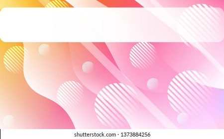 Blurred Decorative Design In Abstract Style With Wave, Curve Lines, Circle, Space for Text. Fluid shapes composition. For Design Flyer, Banner, Landing Page. Vector Illustration.