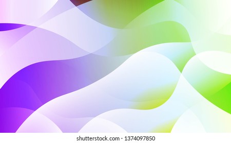 Blurred Decorative Design In Abstract Style With Wave, Curve Lines. For Design, Presentation, Business. Vector Illustration with Color Gradient