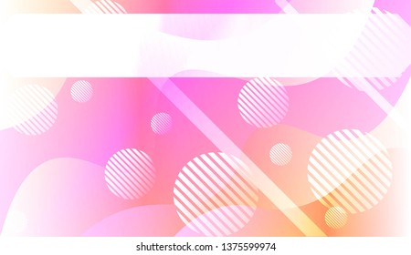 Blurred Decorative Design In Abstract Style With Wave, Curve Lines, Circle, Space for Text. Fluid shapes composition. For Design Flyer, Banner, Landing Page. Vector Illustration with Color Gradient