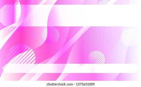 Blurred Decorative Design In Abstract Style With Wave, Curve Lines, Circle, Space for Text. Fluid shapes composition. For Design Flyer, Banner, Landing Page. Vector Illustration with Color Gradient