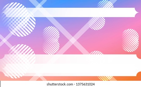 Blurred Decorative Design In Abstract Style With , Curve Lines, Circle, Space for Text. For Futuristic Ad, Booklets. Vector Illustration with Color Gradient