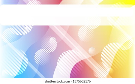 Blurred Decorative Design In Abstract Style With Wave, Curve Lines, Circle, Space for Text. Fluid shapes composition. For Design Flyer, Banner, Landing Page. Vector Illustration.