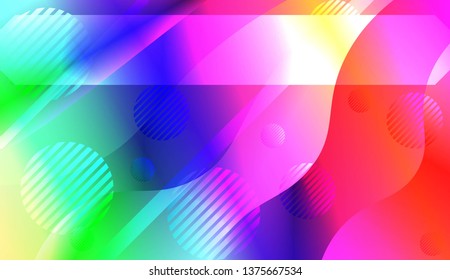 Blurred Decorative Design In Abstract Style With Wave, Curve Lines, Circle, Space for Text. Fluid shapes composition. For Design Flyer, Banner, Landing Page. Vector Illustration with Color Gradient
