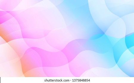 Blurred Decorative Design In Abstract Style With Wave, Curve Lines. Blur Pastel Color Smoke gradient Background. For Your Graphic Wallpaper, Cover Book, Banner. Vector Illustration