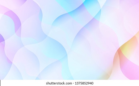 Blurred Decorative Design In Abstract Style With Wave, Curve Lines. Blur Pastel Color Smoke gradient Background. For Your Graphic Wallpaper, Cover Book, Banner. Vector Illustration