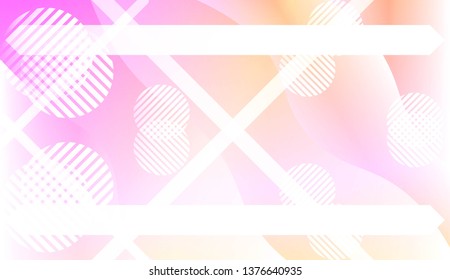 Blurred Decorative Design In Abstract Style With Wave, Curve Lines, Circle, Space for Text. Fluid shapes composition. For Design Flyer, Banner, Landing Page. Vector Illustration with Color Gradient