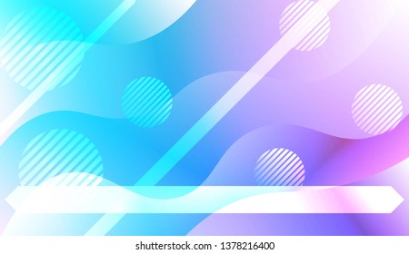 Blurred Decorative Design In Abstract Style With Wave, Curve Lines, Circle, Space for Text. Fluid shapes composition. For Design Flyer, Banner, Landing Page. Vector Illustration with Color Gradient