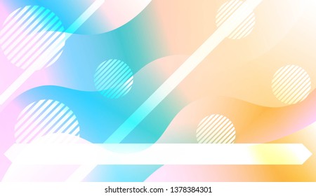 Blurred Decorative Design In Abstract Style With Wave, Curve Lines, Circle, Space for Text. Fluid shapes composition. For Design Flyer, Banner, Landing Page. Vector Illustration with Color Gradient