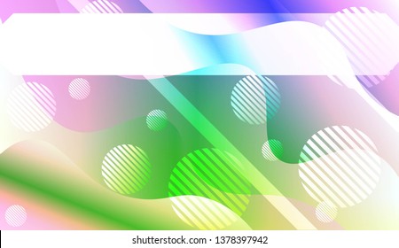 Blurred Decorative Design In Abstract Style With Wave, Curve Lines, Circle, Space for Text. Fluid shapes composition. For Design Flyer, Banner, Landing Page. Vector Illustration with Color Gradient