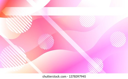 Blurred Decorative Design In Abstract Style With Wave, Curve Lines, Circle, Space for Text. Fluid shapes composition. For Design Flyer, Banner, Landing Page. Vector Illustration with Color Gradient