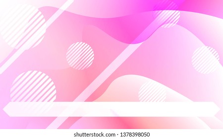 Blurred Decorative Design In Abstract Style With Wave, Curve Lines, Circle, Space for Text. Fluid shapes composition. For Design Flyer, Banner, Landing Page. Vector Illustration with Color Gradient
