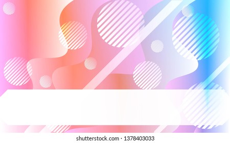 Blurred Decorative Design In Abstract Style With Wave, Curve Lines, Circle, Space for Text. Fluid shapes composition. For Design Flyer, Banner, Landing Page. Vector Illustration with Color Gradient