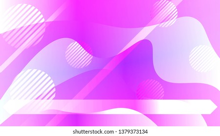 Blurred Decorative Design In Abstract Style With Wave, Curve Lines, Circle, Space for Text. Fluid shapes composition. For Design Flyer, Banner, Landing Page. Vector Illustration with Color Gradient