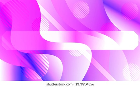 Blurred Decorative Design In Abstract Style With Wave, Curve Lines, Circle, Space for Text. Fluid shapes composition. For Design Flyer, Banner, Landing Page. Vector Illustration with Color Gradient