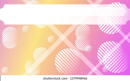 Blurred Decorative Design In Abstract Style With , Curve Lines, Circle, Space for Text. For Futuristic Ad, Booklets. Vector Illustration with Color Gradient