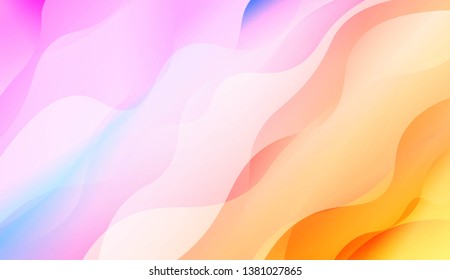Blurred Decorative Design In Abstract Style With Wave, Curve Lines. Blur Pastel Color Smoke gradient Background. For Your Graphic Wallpaper, Cover Book, Banner. Vector Illustration