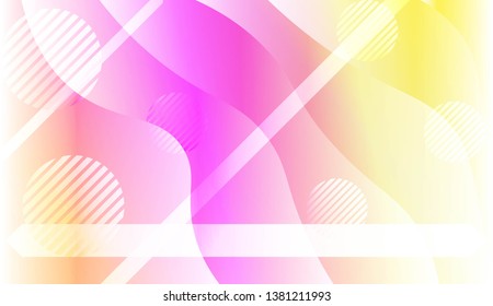 Blurred Decorative Design In Abstract Style With Wave, Curve Lines, Circle, Space for Text. Fluid shapes composition. For Design Flyer, Banner, Landing Page. Vector Illustration with Color Gradient
