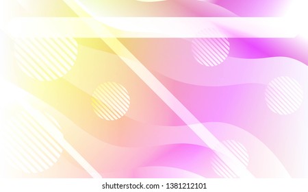 Blurred Decorative Design In Abstract Style With Wave, Curve Lines, Circle, Space for Text. Fluid shapes composition. For Design Flyer, Banner, Landing Page. Vector Illustration with Color Gradient