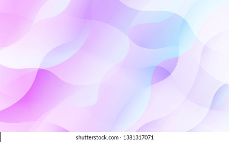 Blurred Decorative Design In Abstract Style With Wave, Curve Lines. Blur Pastel Color Smoke gradient Background. For Your Graphic Wallpaper, Cover Book, Banner. Vector Illustration
