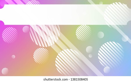 Blurred Decorative Design In Abstract Style With , Curve Lines, Circle, Space for Text. For Futuristic Ad, Booklets. Vector Illustration with Color Gradient