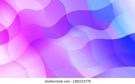 Blurred Decorative Design In Abstract Style With Wave, Curve Lines. Blur Pastel Color Smoke gradient Background. For Your Graphic Wallpaper, Cover Book, Banner. Vector Illustration