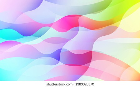 Blurred Decorative Design In Abstract Style With Wave, Curve Lines. Blur Pastel Color Smoke gradient Background. For Your Graphic Wallpaper, Cover Book, Banner. Vector Illustration