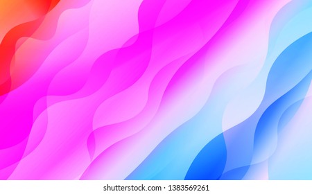 Blurred Decorative Design In Abstract Style With Wave, Curve Lines. Blur Pastel Color Smoke gradient Background. For Your Graphic Wallpaper, Cover Book, Banner. Vector Illustration