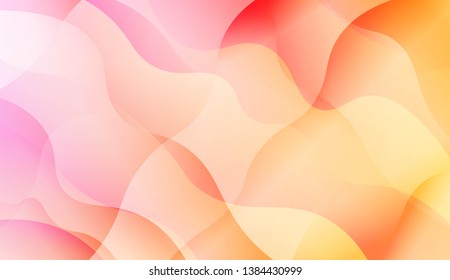 Blurred Decorative Design In Abstract Style With Wave, Curve Lines. Blur Pastel Color Smoke gradient Background. For Your Graphic Wallpaper, Cover Book, Banner. Vector Illustration